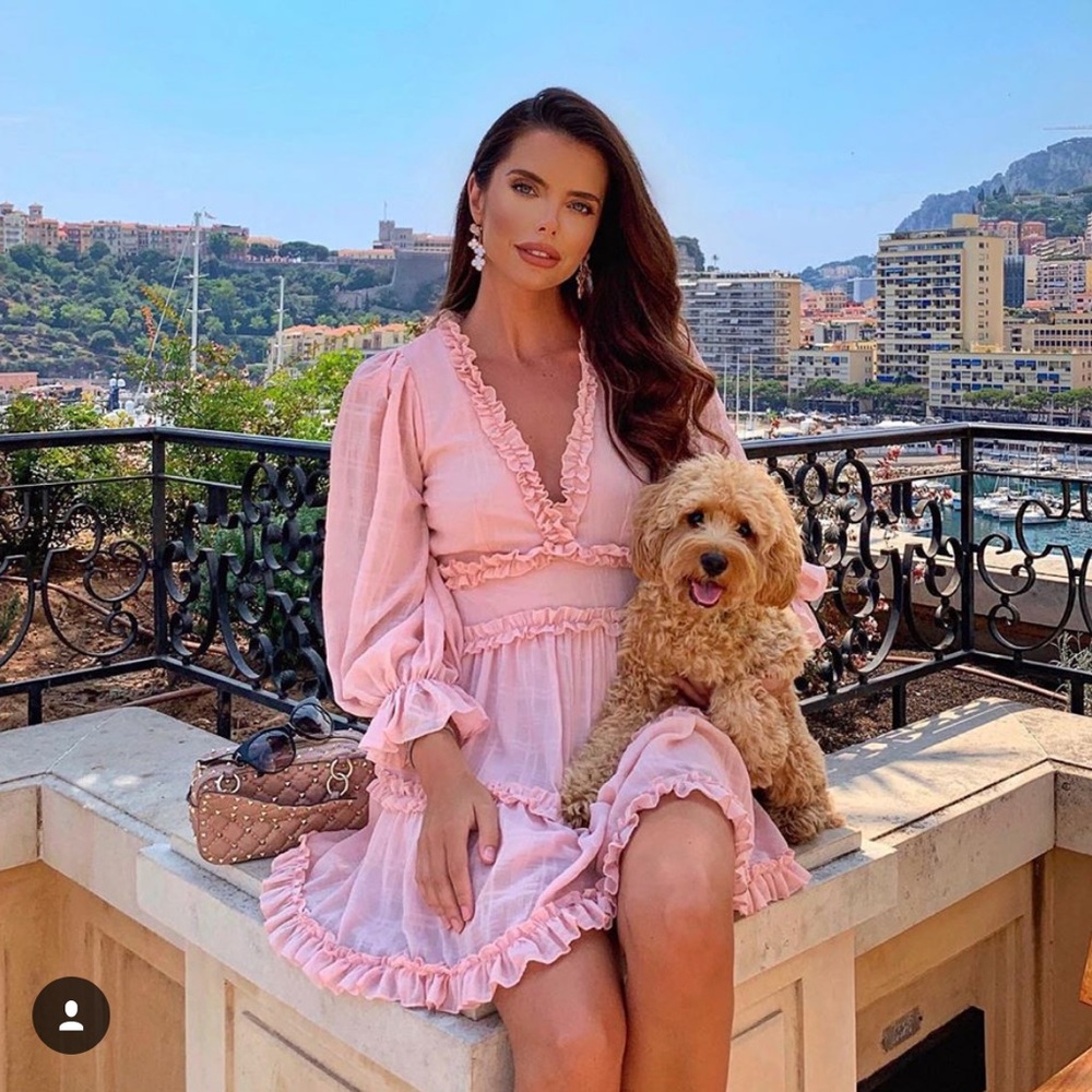 Pink mini dress